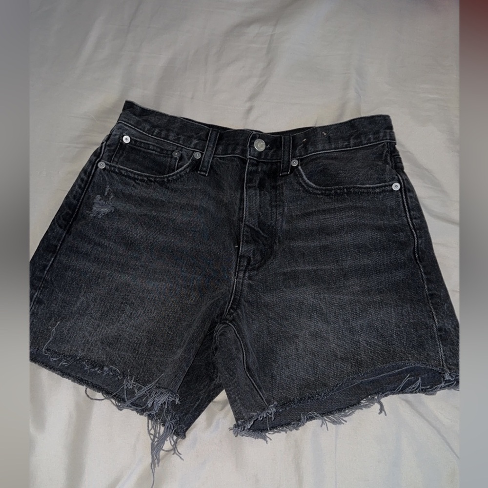 Madewell relaxed mid length denim shorts